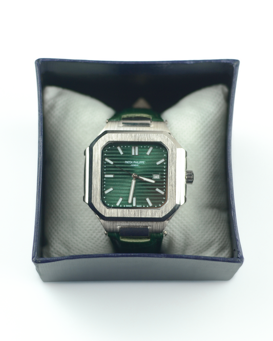 Patek Philippe Cubetus - Classic Green Dial with Leather Belts