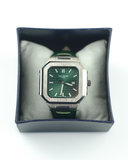 Patek Philippe Cubetus - Classic Green Dial with Leather Belts