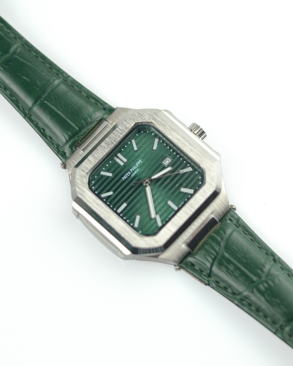 Patek Philippe Cubetus - Classic Green Dial with Leather Belts