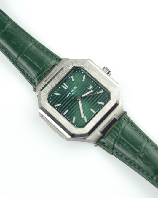 Patek Philippe Cubetus - Classic Green Dial with Leather Belts