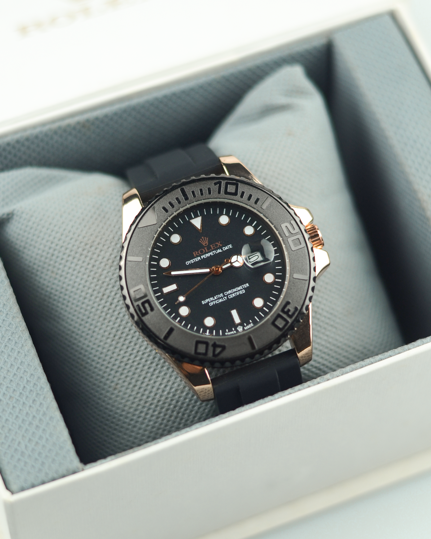 Rolex Yacht Master - Gold Dial with Black Belts