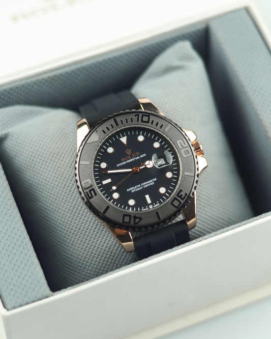 Rolex Yacht Master - Gold Dial with Black Belts